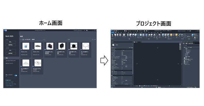 プロジェクト開始と画面構成